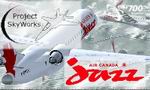 FS2004/FS2002
                  Project SkyWorks Air Canada Jazz Red Bombardier CRJ-700